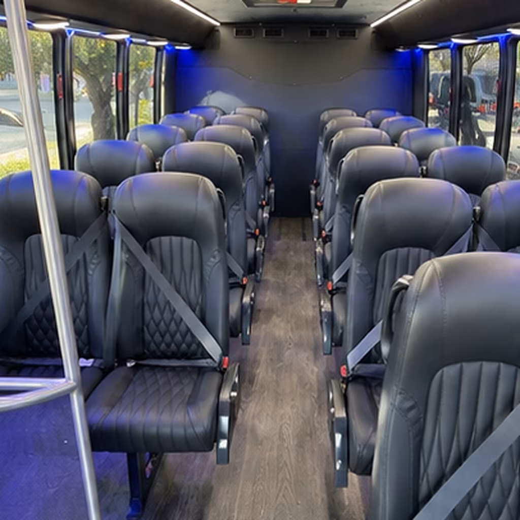 atlanta 28 passenger minibus inside