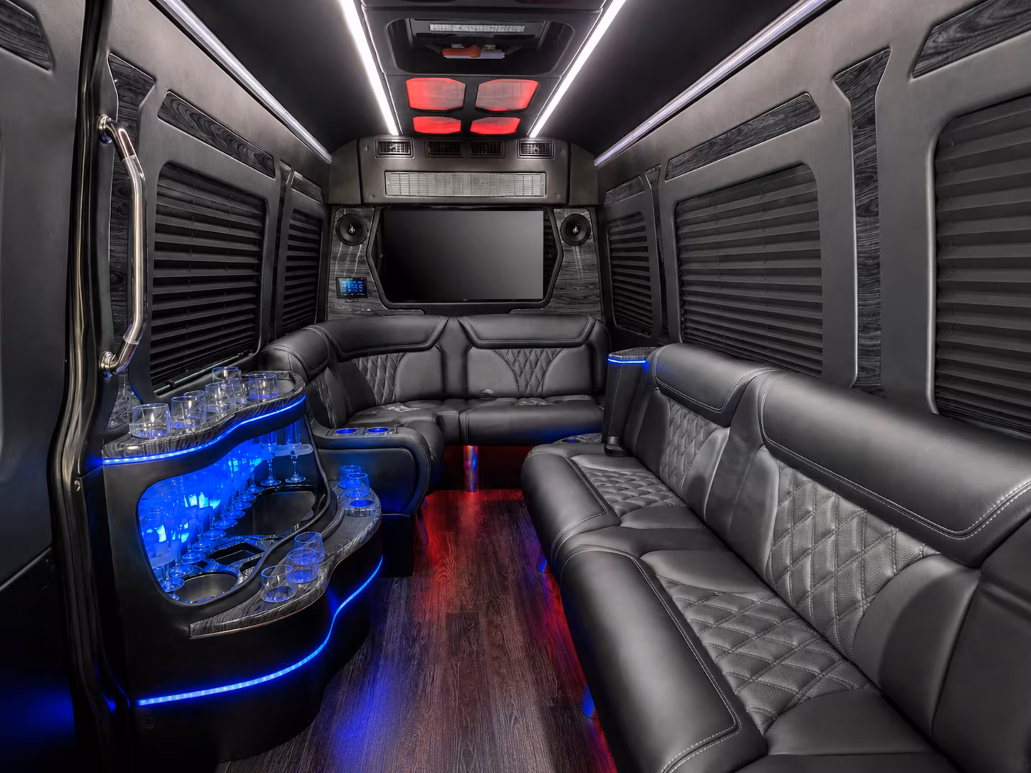 atlanta 30 passenger party bus interior