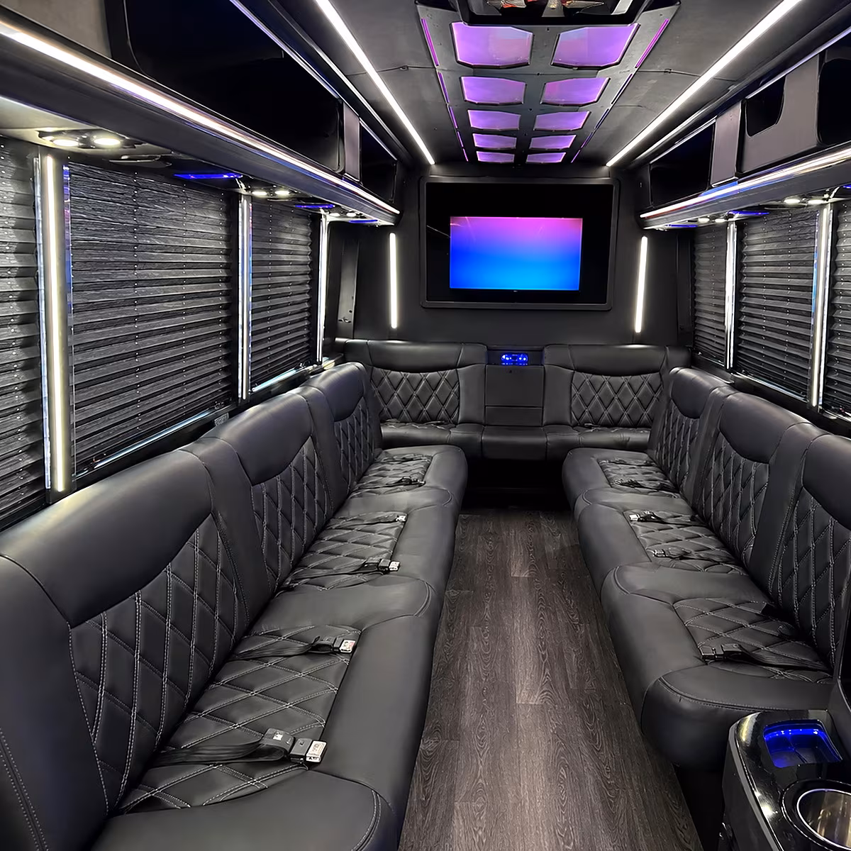 atlanta party bus interior