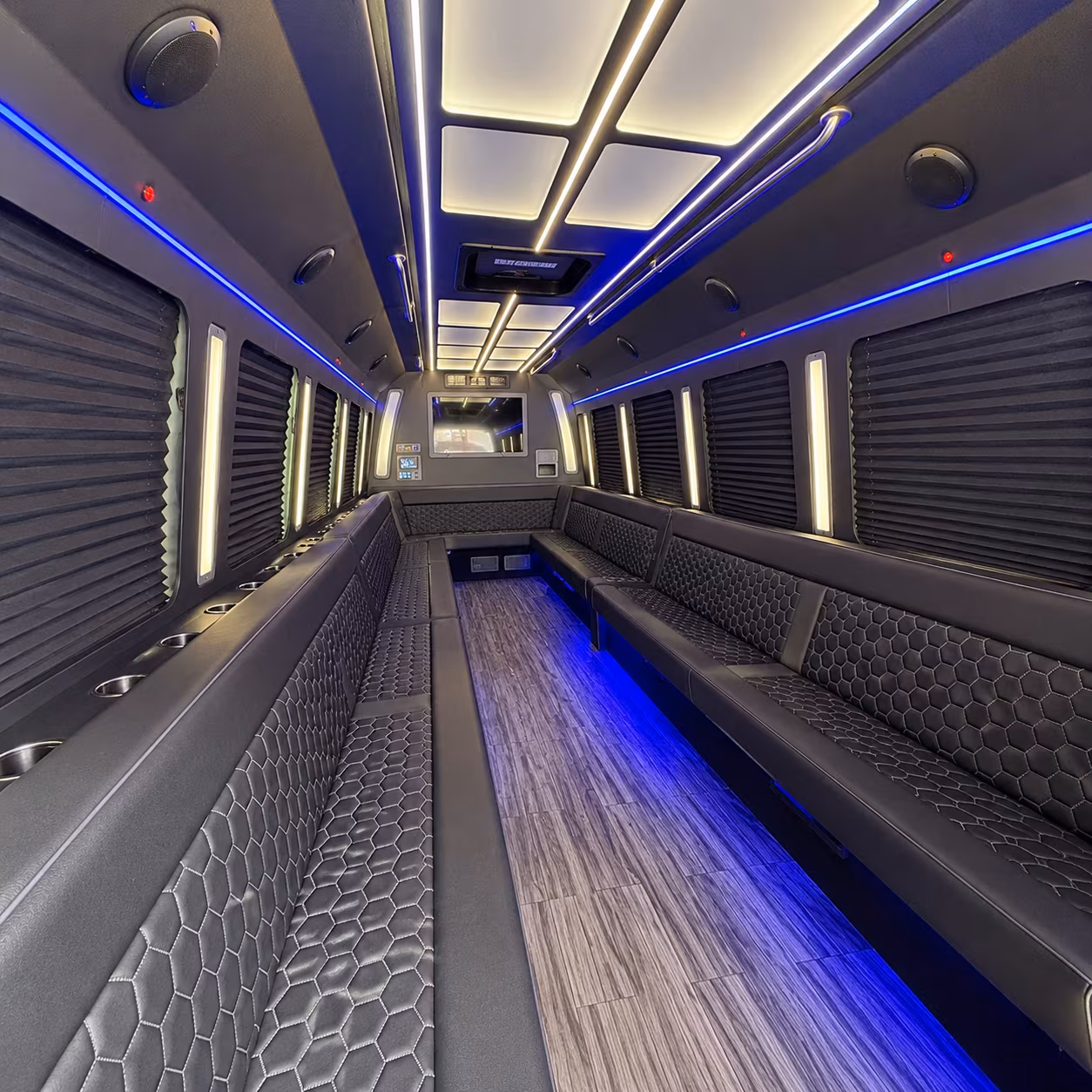 atlanta party bus rental interior