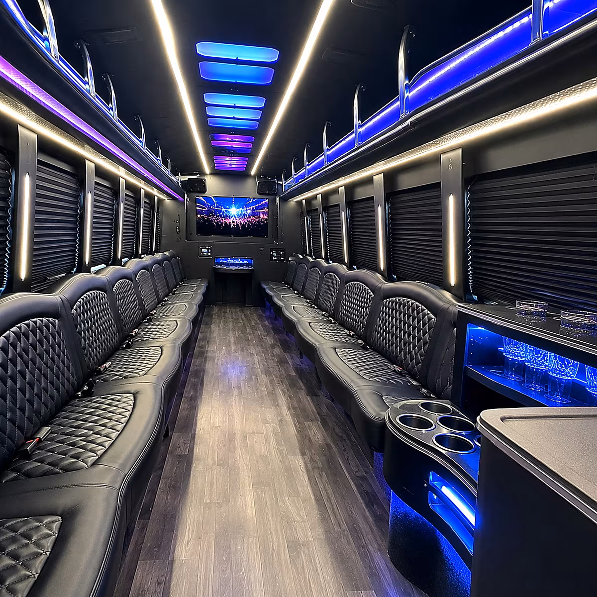 party buses and charter buses to hawks games at state farm arena